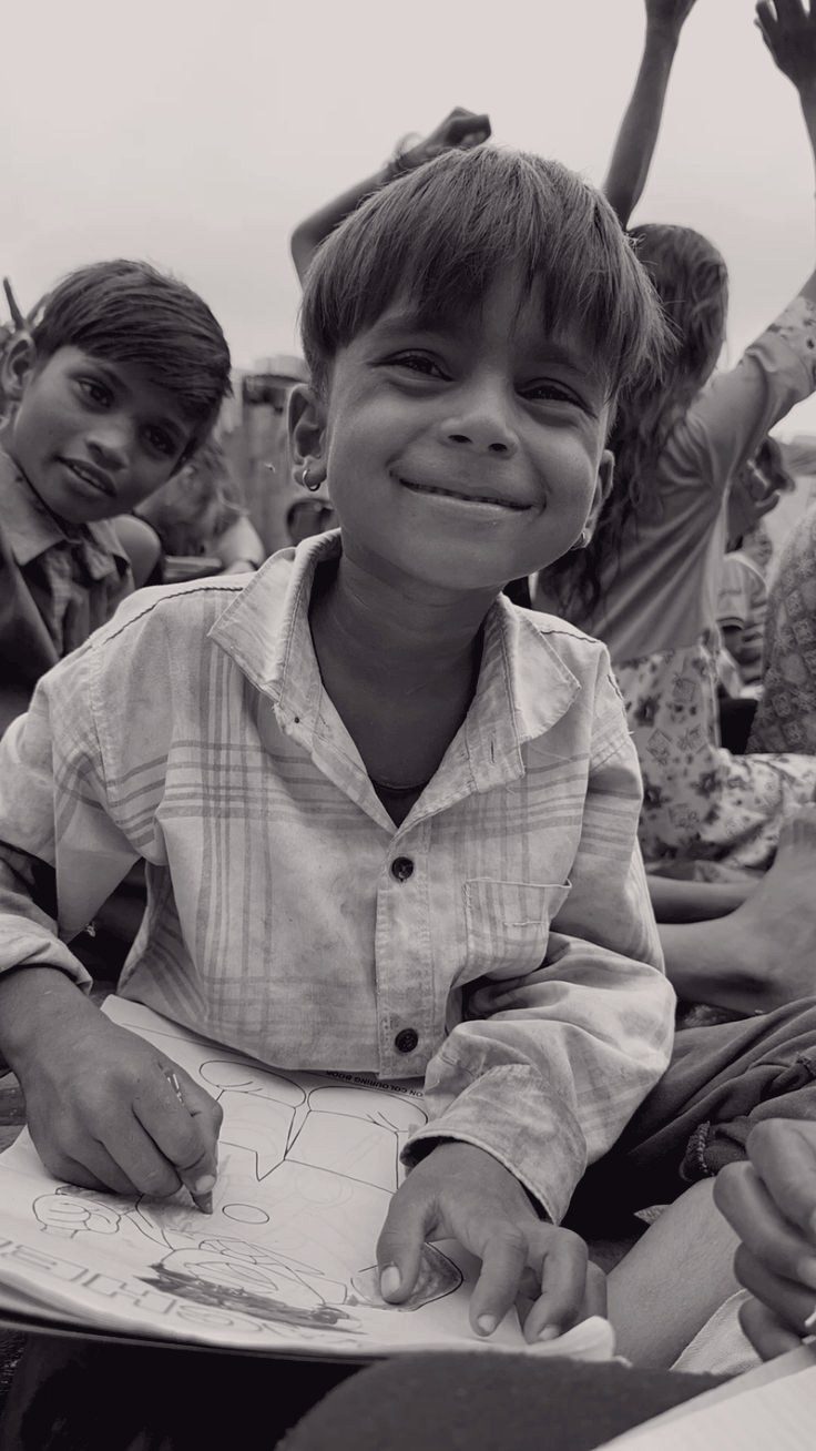 Il sorriso prima del quaderno.